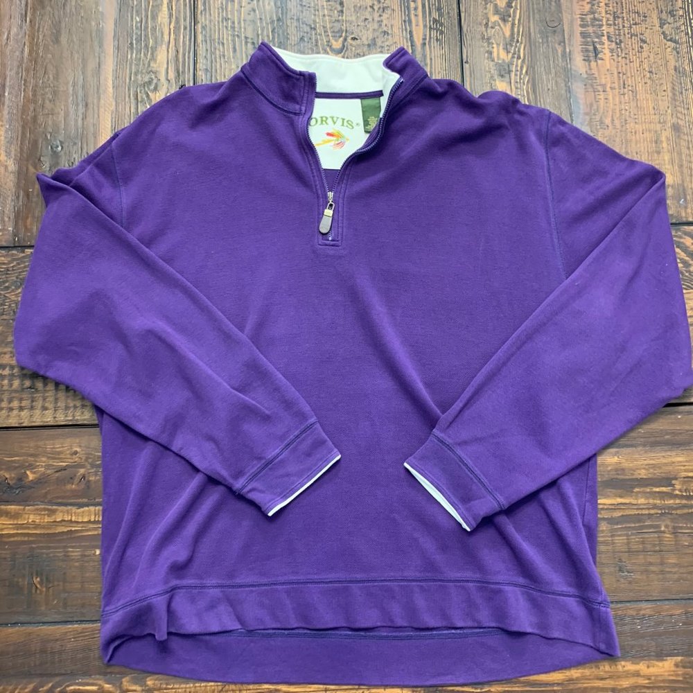 Orvis 1/4 zip pullover sweater